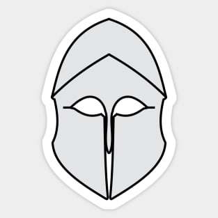 Corinthian helmet (silver) Sticker